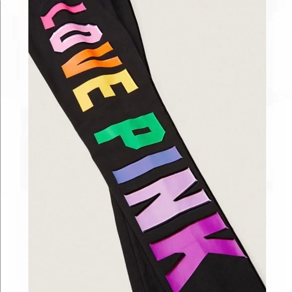 VS PINK High Waist Full Length Cotton Leggings Large - Picture 2 of 9
